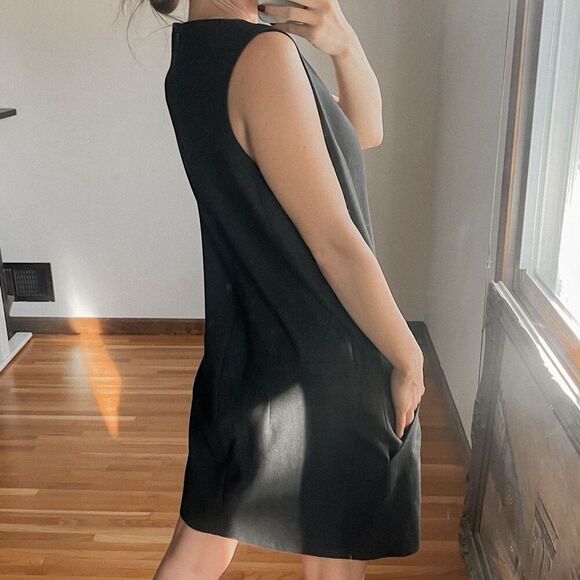 Vince. Wool Blend Sleeveless Shift Dress Size 12 - Picture 2 of 9